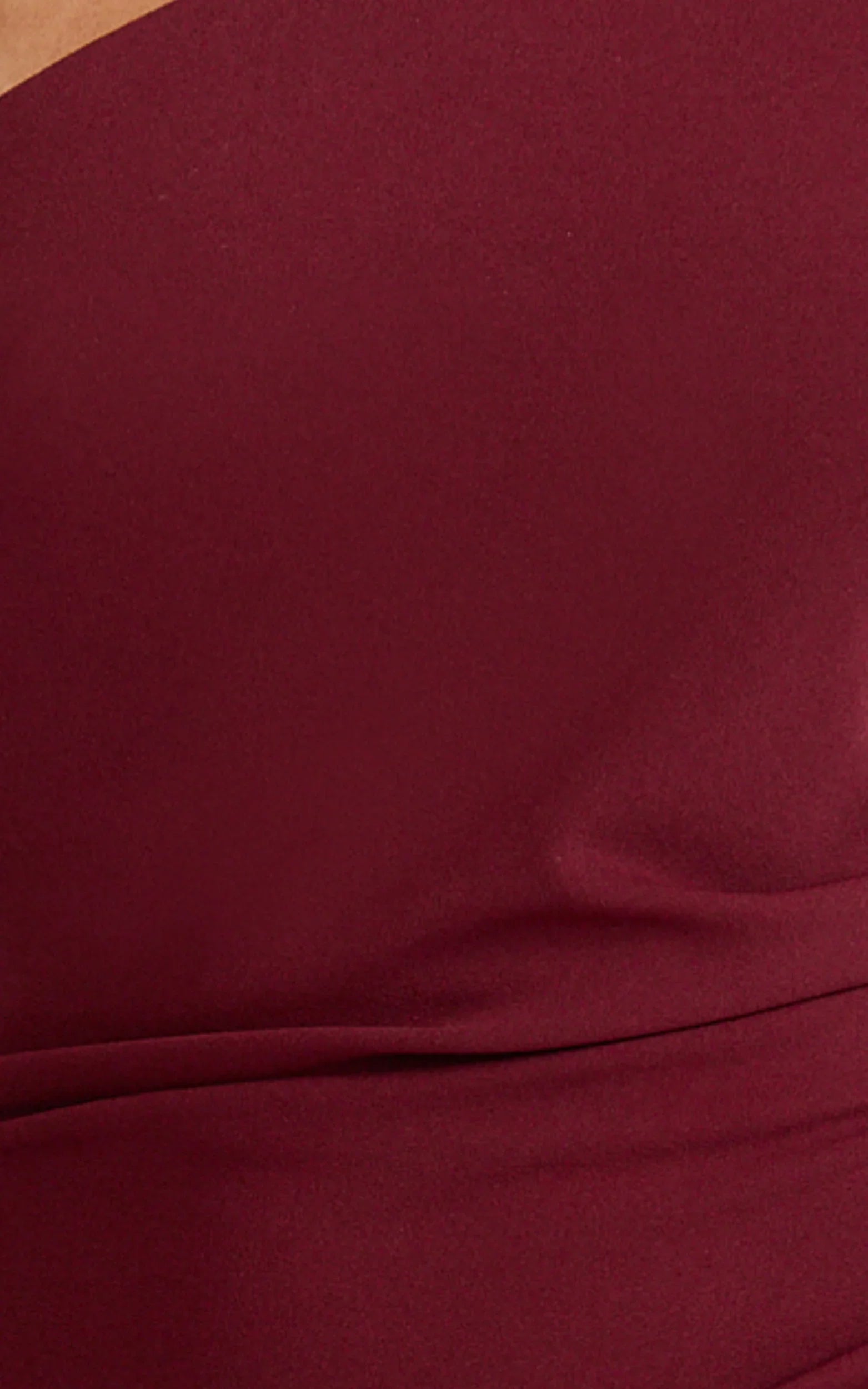Criselda Maxi Dress One Shoulder Maxi Dress in Wine