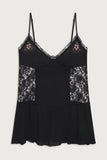 Donna Embroidered Mini Dress Black