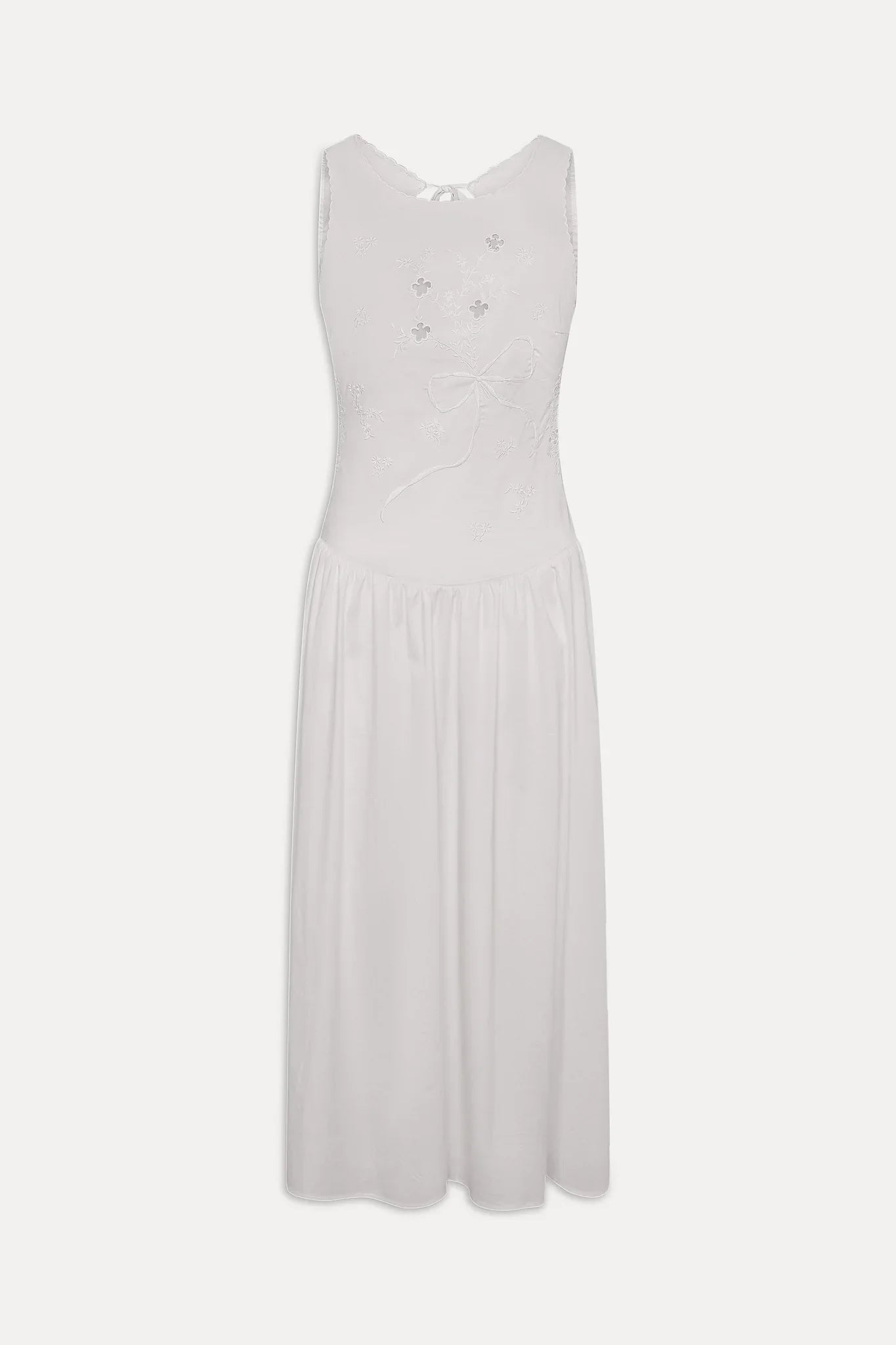 Soleil Backless Embroidered Midi Dress Sleepy Angel