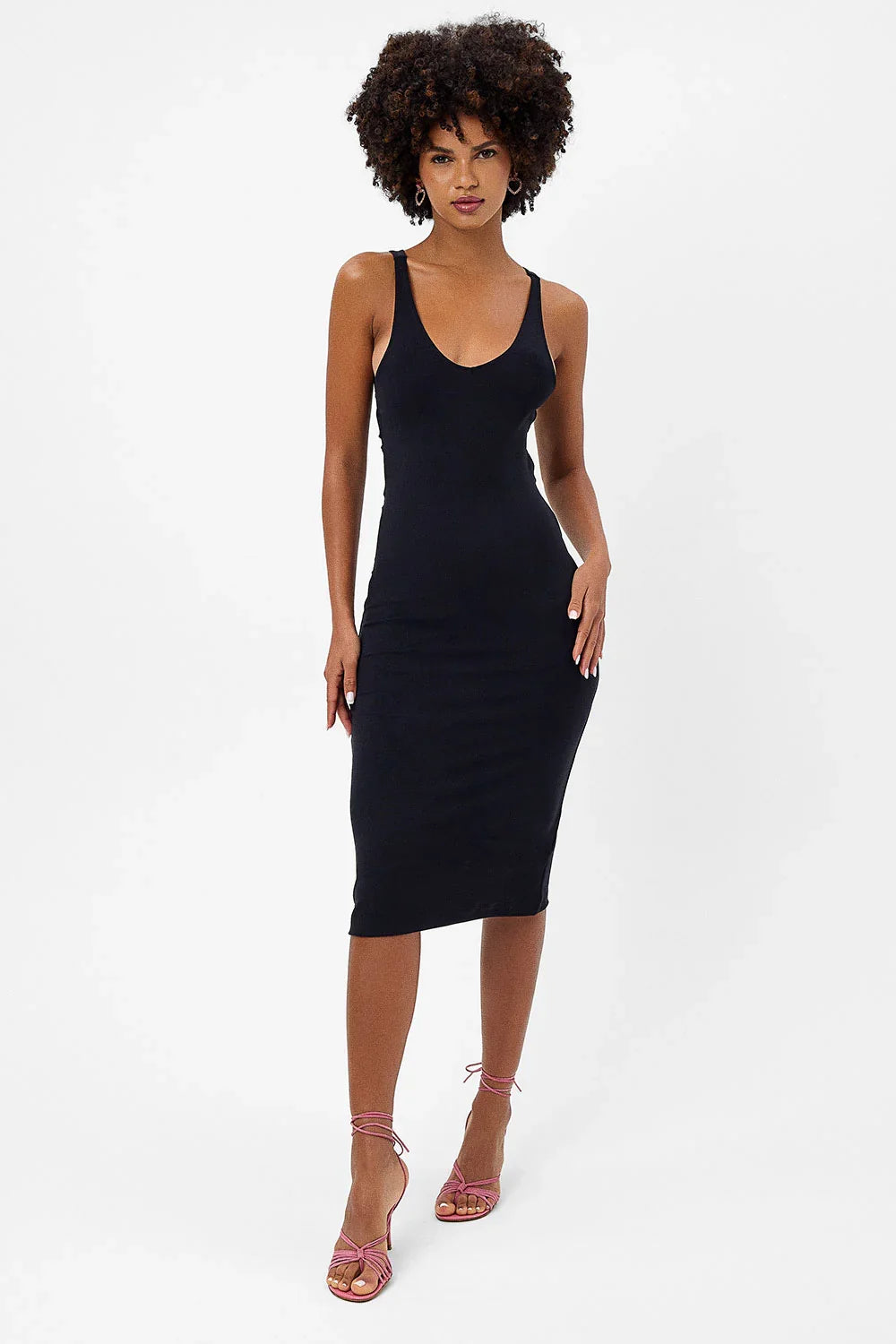 Sterling Terry Midi Dress Black