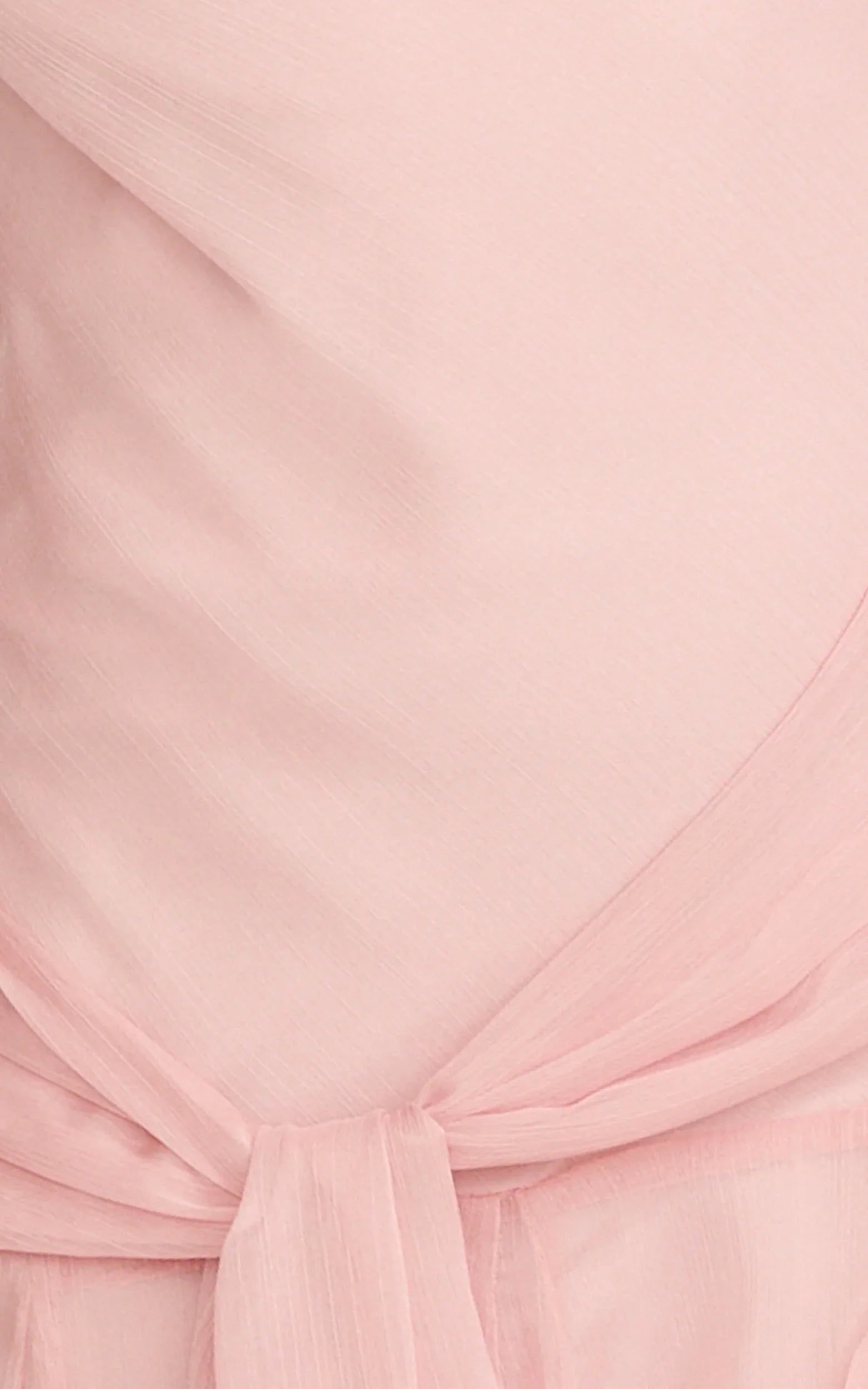 Idris Maxi Dress Cowl Neck Draped Sash Godet Dress in Soft Pink