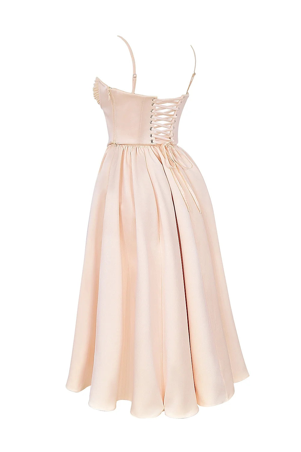 peach satin corset and skirt sale