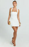 Tamika Mini Dress Line Mini Dress in Off White