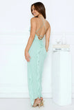 Station Of Luxe Maxi Dress Green