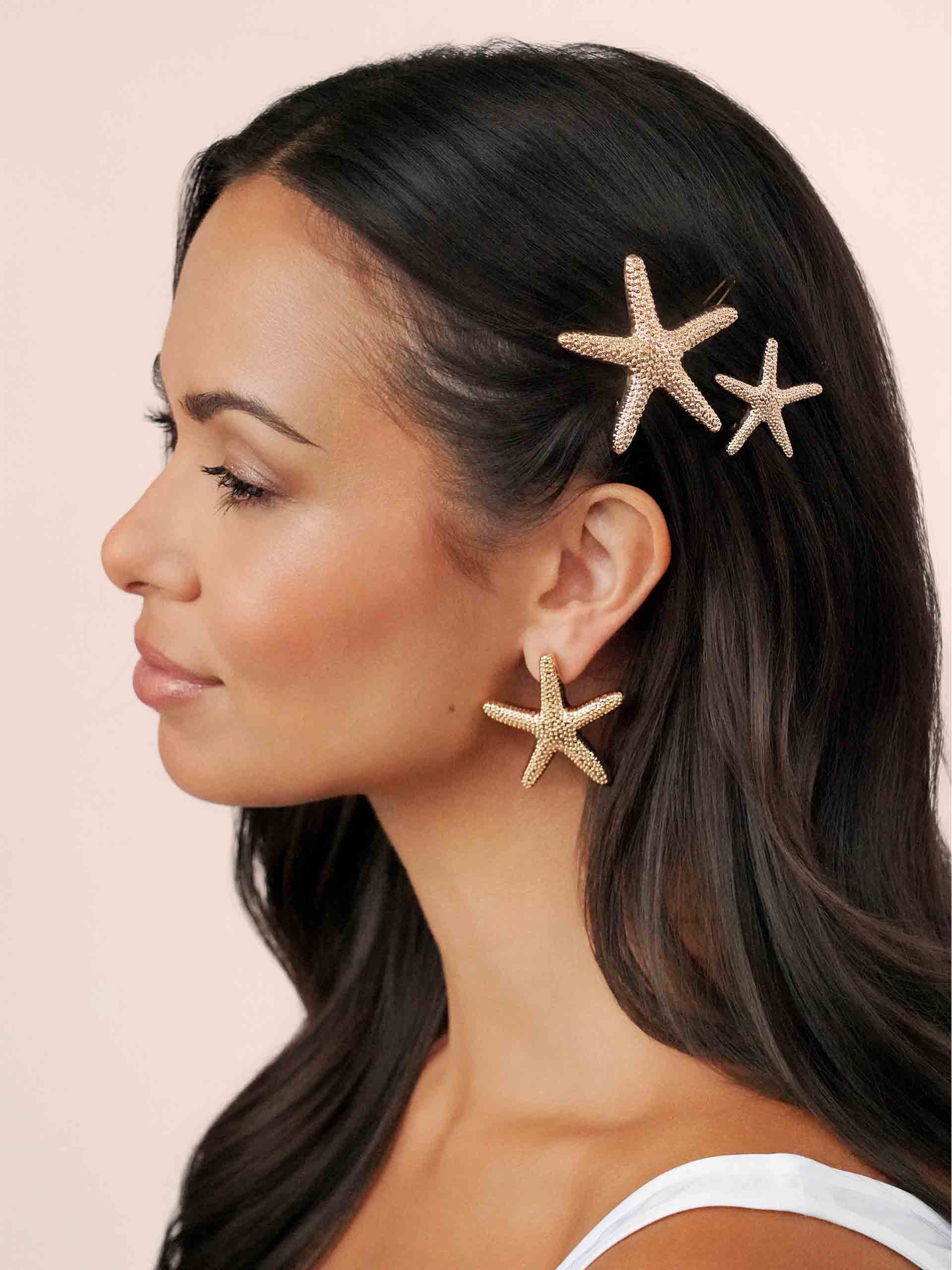 Starfish Barrette Set