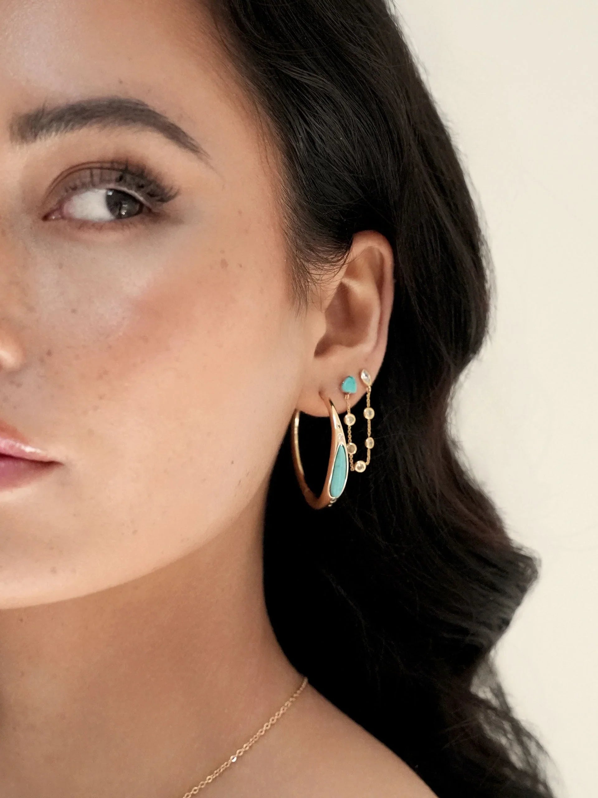 Turquoise Solstice Hoops