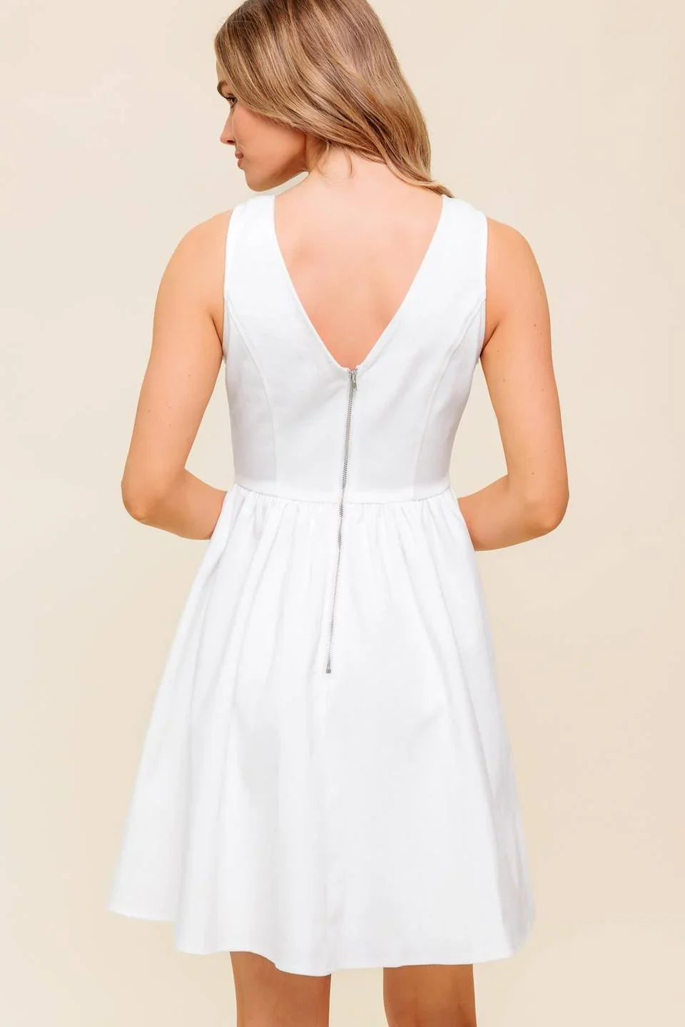 CALLA WHITE DENIM MINI DRESS