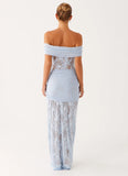 Gracie Twist Maxi Dress Blue