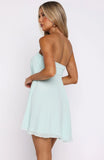 Shes So Pretty Strapless Mini Dress Ice Blue