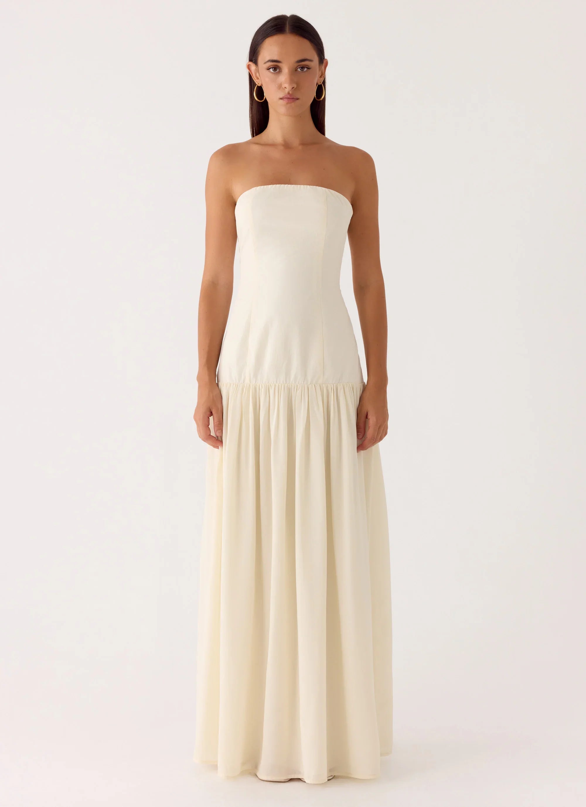Slowing Tide Maxi Dress Ivory