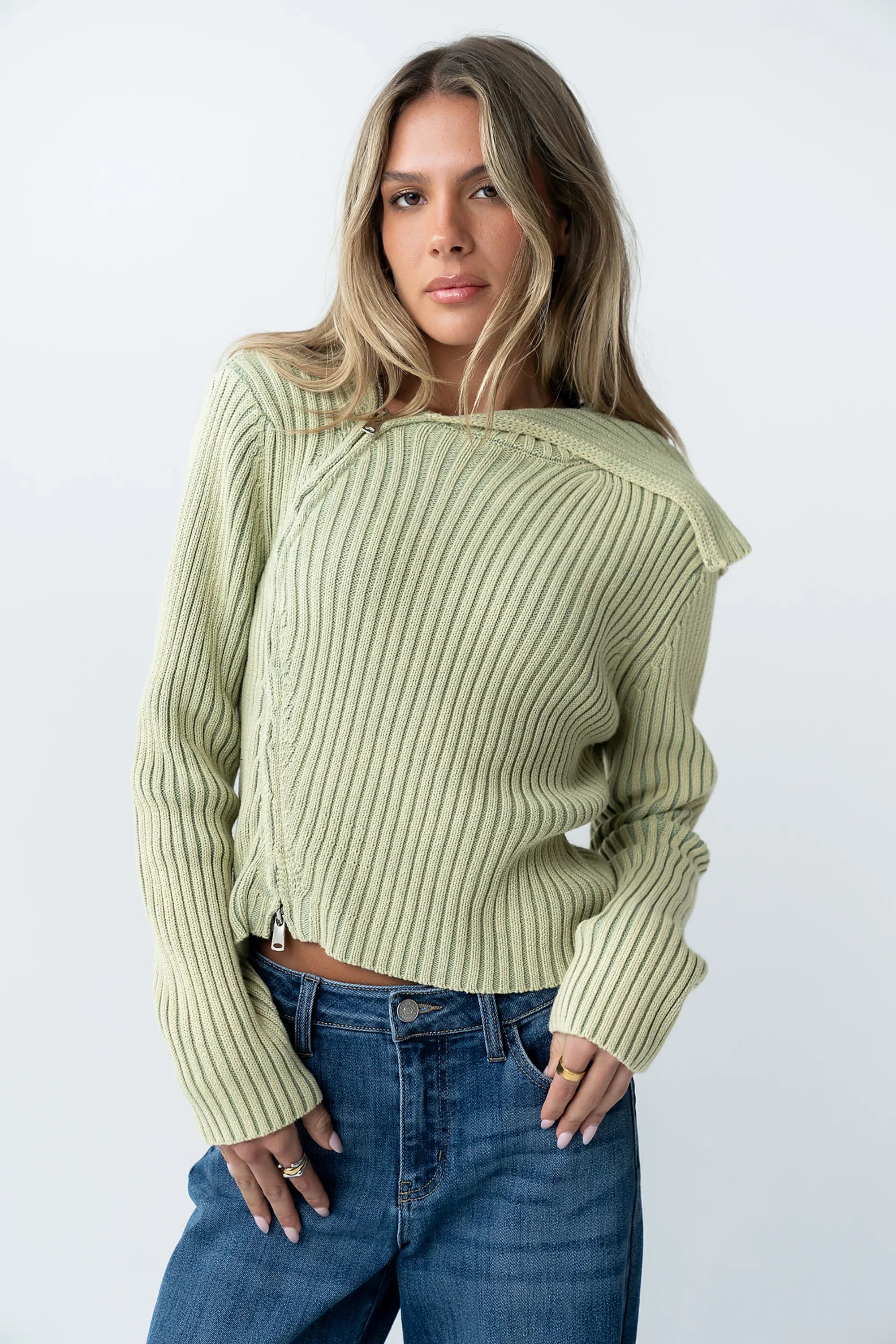 Beth Knit Jacket in Green