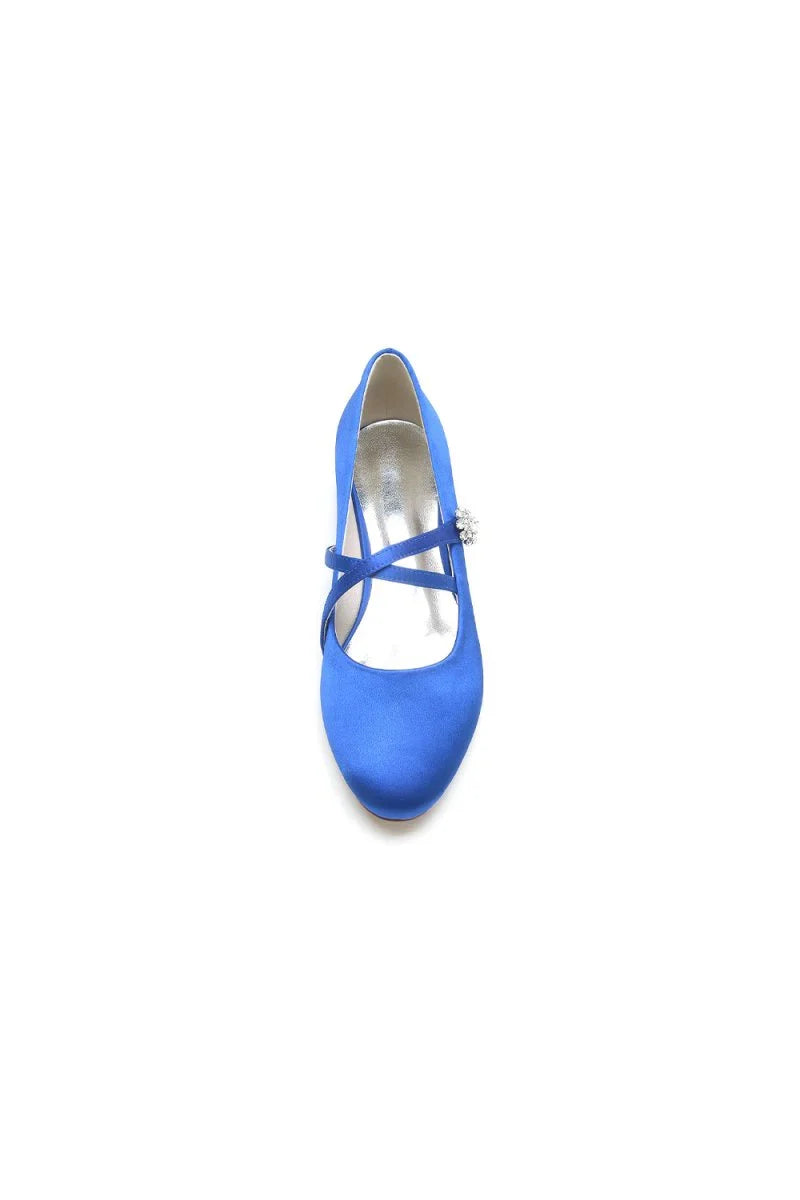 Flats with Rhinestone Buckle Party