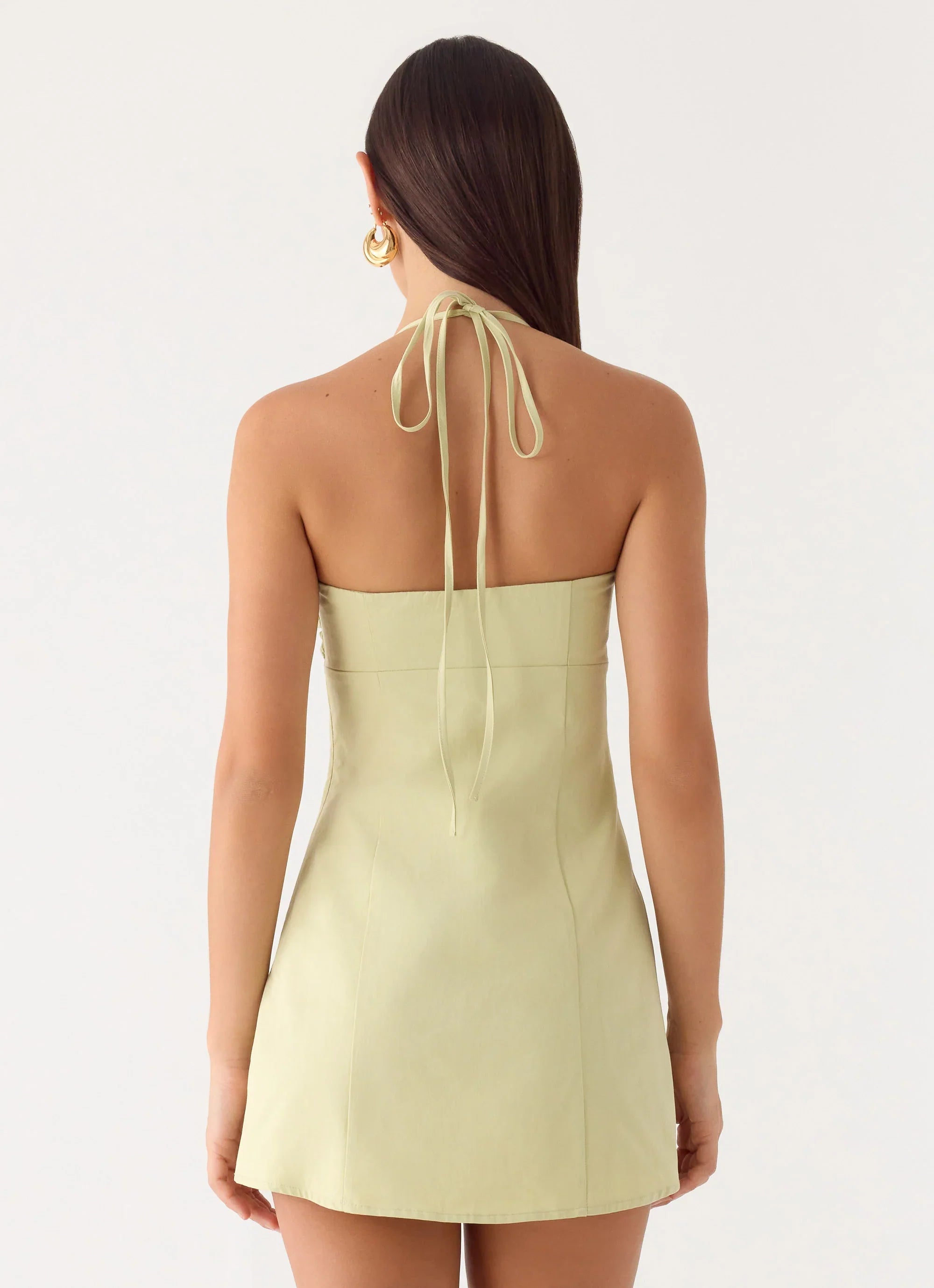 Leah Halter Mini Dress Sage