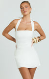 Tamika Mini Dress Line Mini Dress in Off White