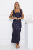 Bright Stars Sequin Maxi Dress Navy