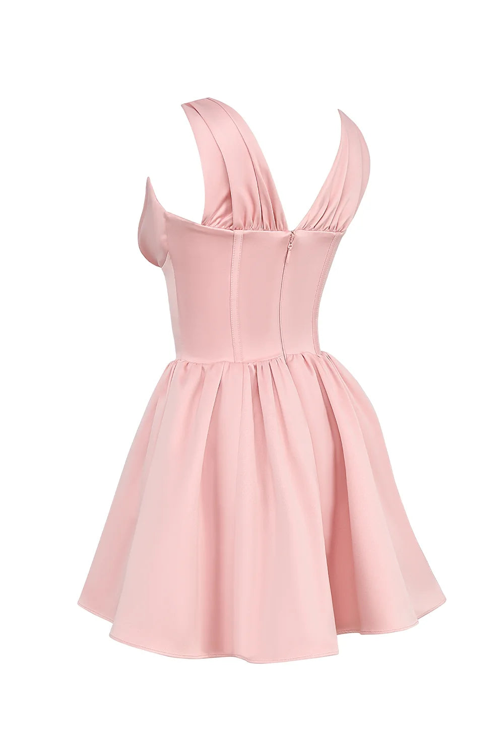 powder pink satin mini dress sale