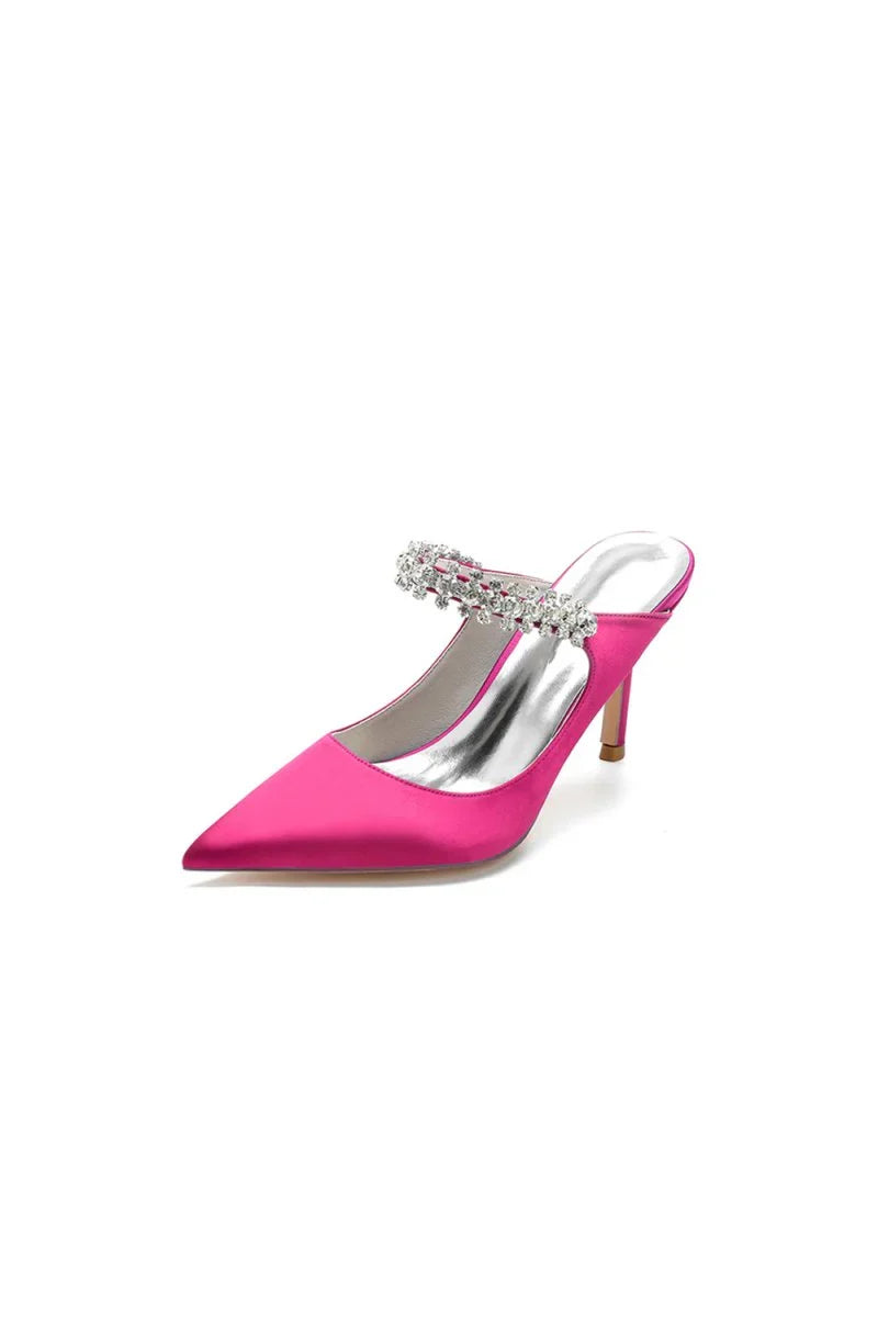 Party Pointed Toe Crystal Strap High Heels