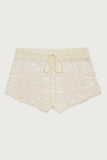 Lyla Crochet Mini Short White