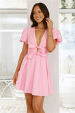 Endless Blue Skies Mini Dress Pink