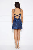 Songs Written Mesh Mini Dress Navy