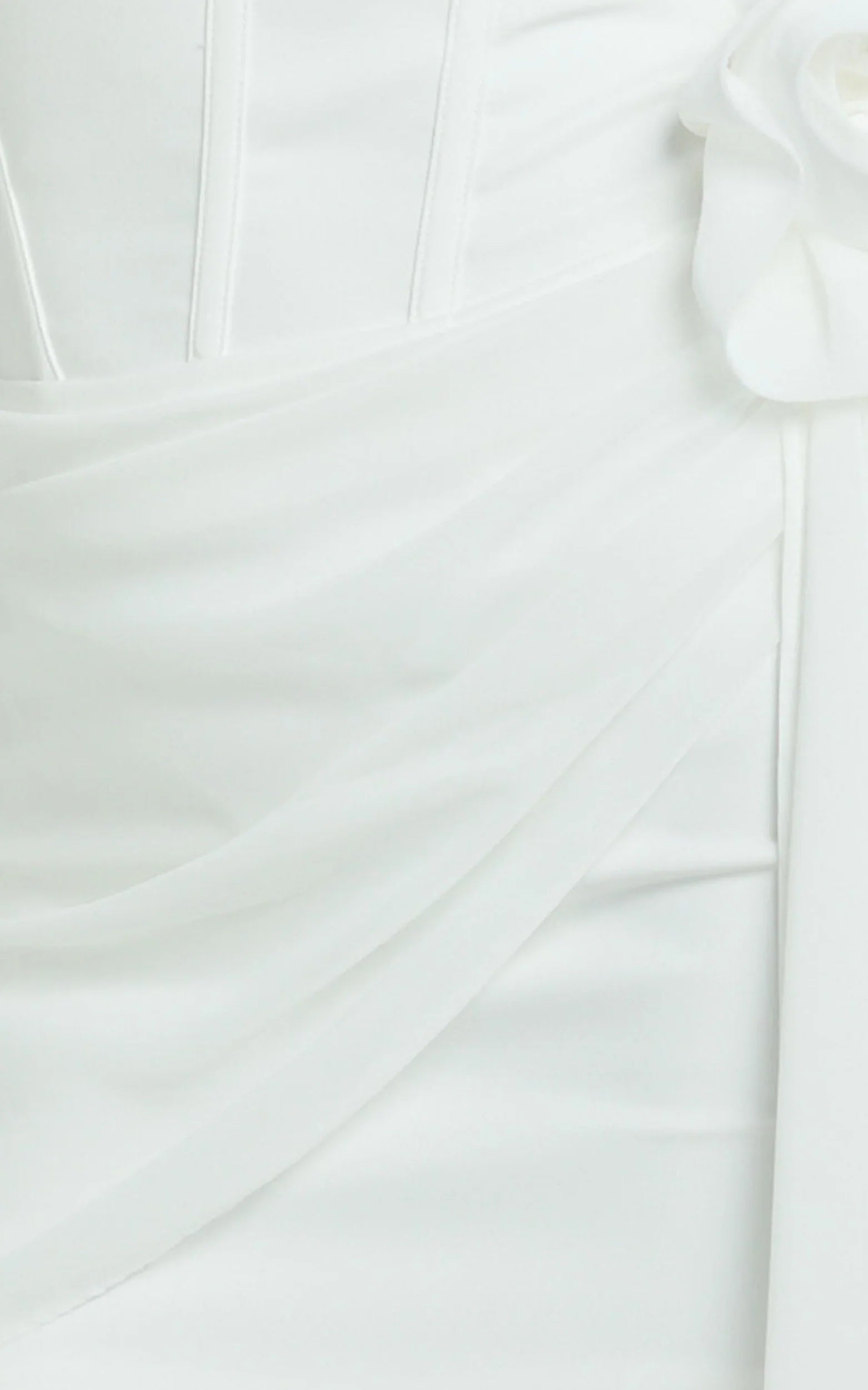 Riley Mini Dress Strapless Draped Corset Bodycon Dress in White