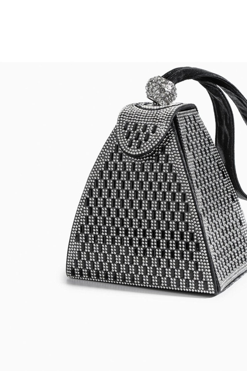 Crystal Gold Pyramid Handbag