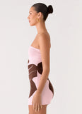 Kader Strapless Knit Mini Dress Espresso Meadow