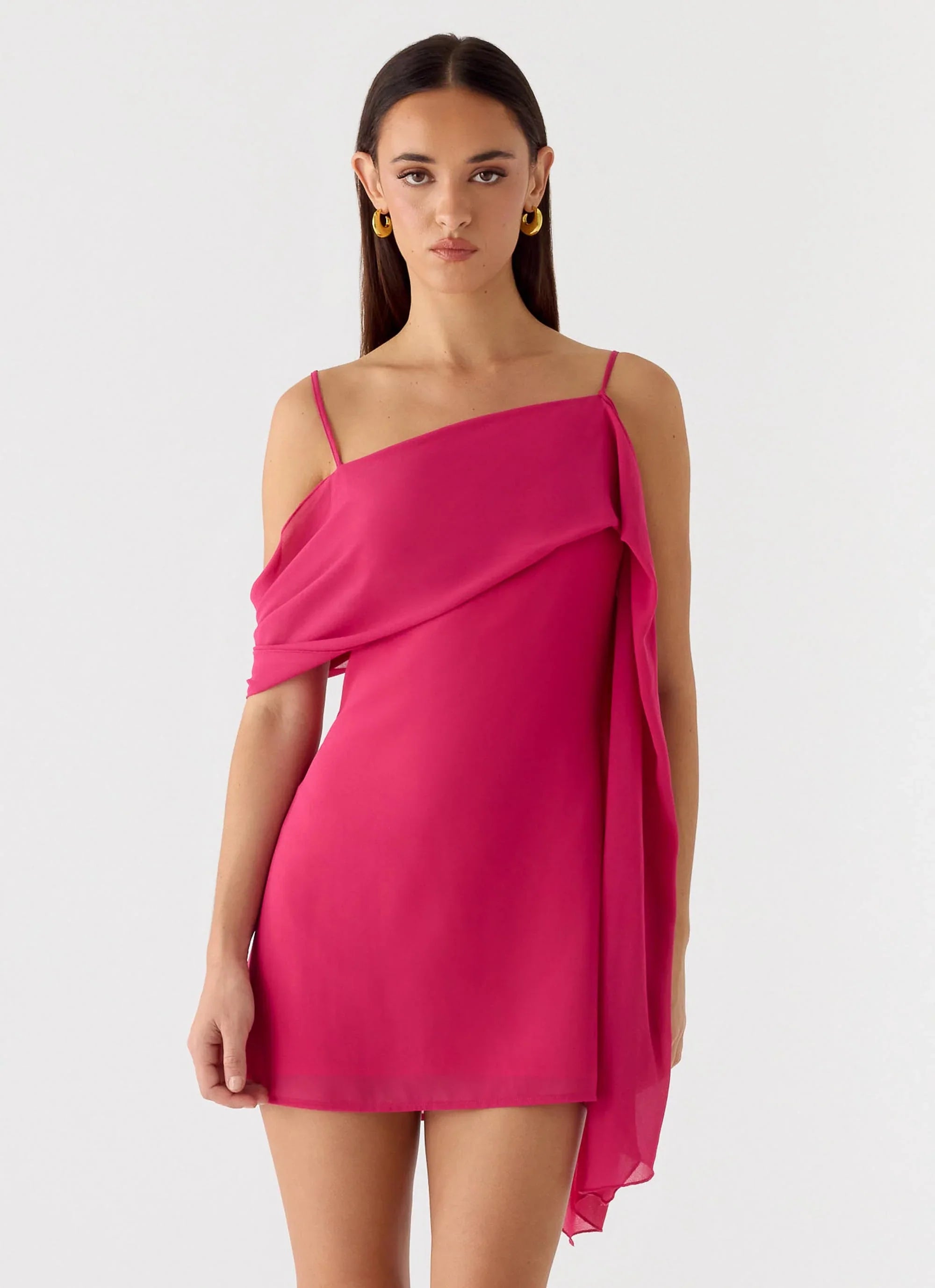 In Your Place Mini Dress Fuchsia