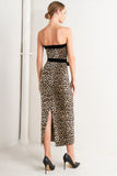 WILD ROMANCE LEOPARD KNIT MIDI DRESS