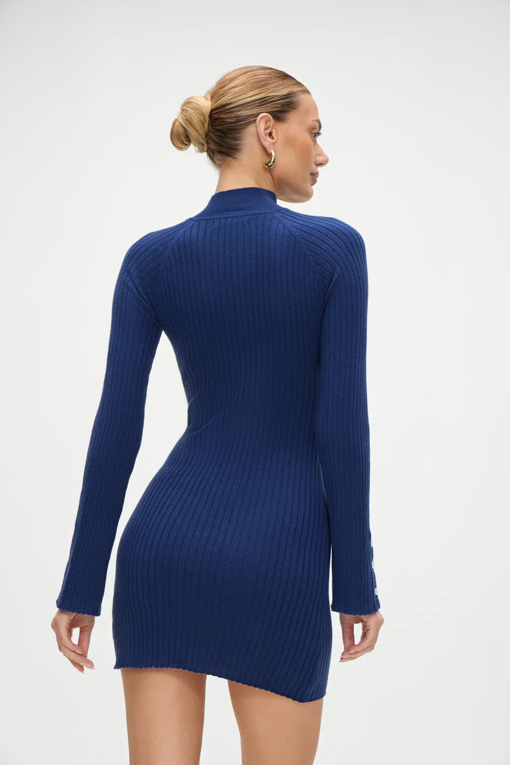 Isla Long Sleeve Mini Dress Midnight Blue