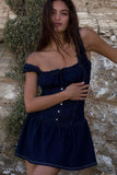 Christa Denim Mini Dress Blue Denim