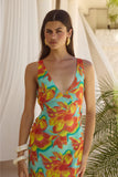 TIANA MAXI DRESS DIAZ AQUA