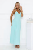 Gilded Whisper Maxi Dress Blue