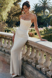 ivory beaded embellished strapless bridal gown