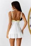 Under Sunflowers Mini Dress White