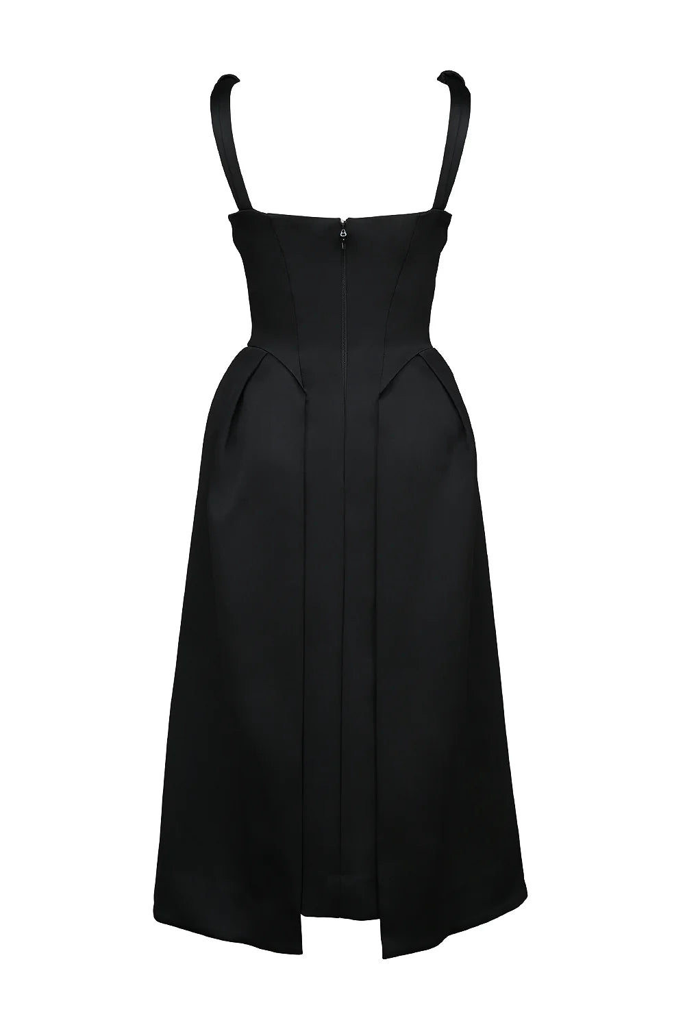 black satin twist strap midi dress sale