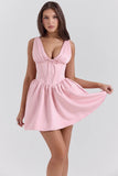 powder pink satin mini dress sale