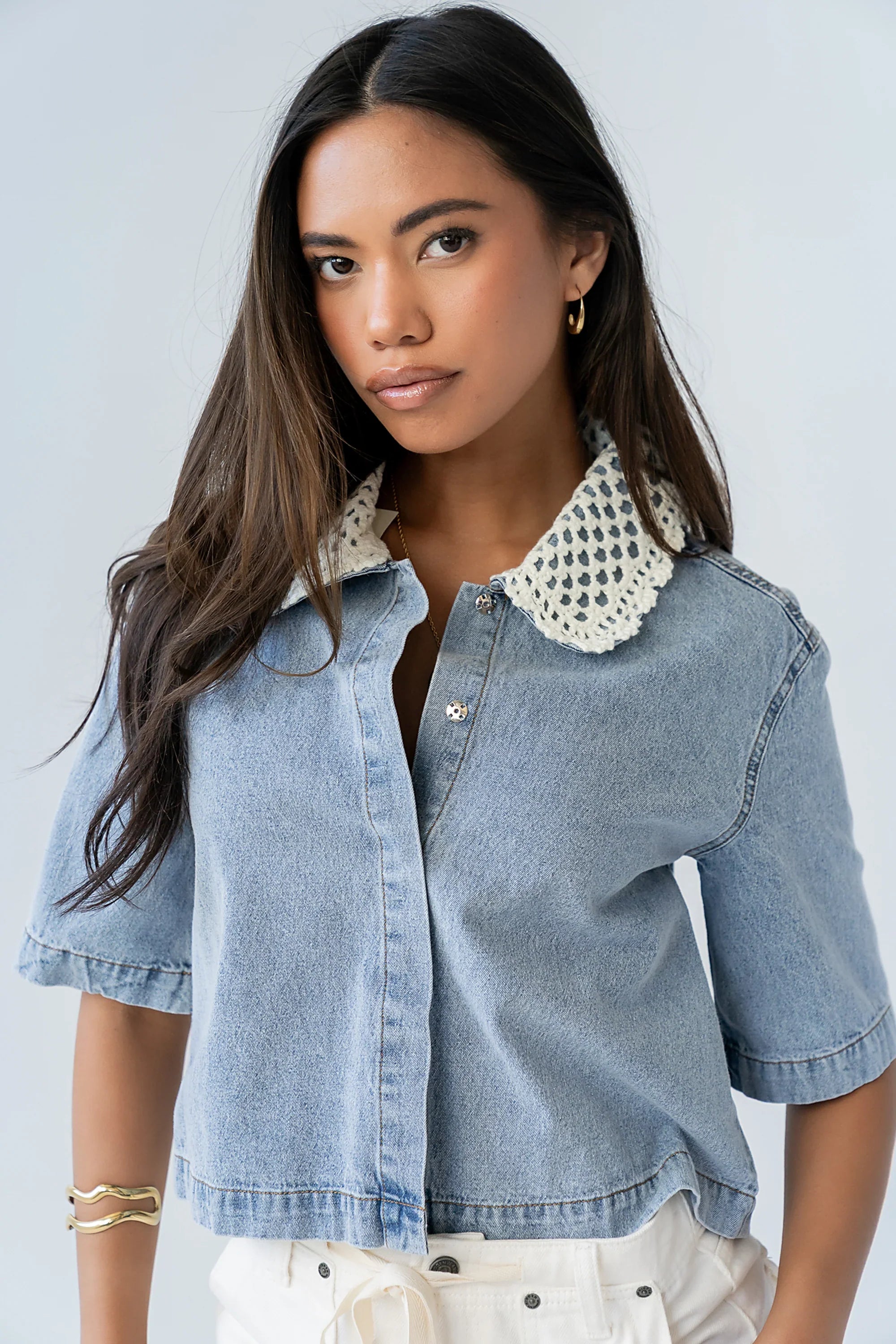 Pierce Denim Blouse