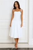 Sailing On A Dream Lace Midi Dress White