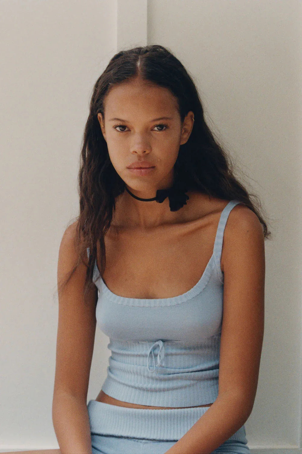 Estelle Lightweight Knit Tank Cornflower