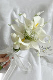 Artificial Tulip Cala Lilies Cascade Wedding Flower Bouquets