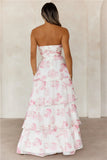 Sunlit Serendipity Strapless Maxi Dress Floral
