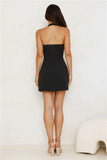 Hikari Halter Mini Dress Black