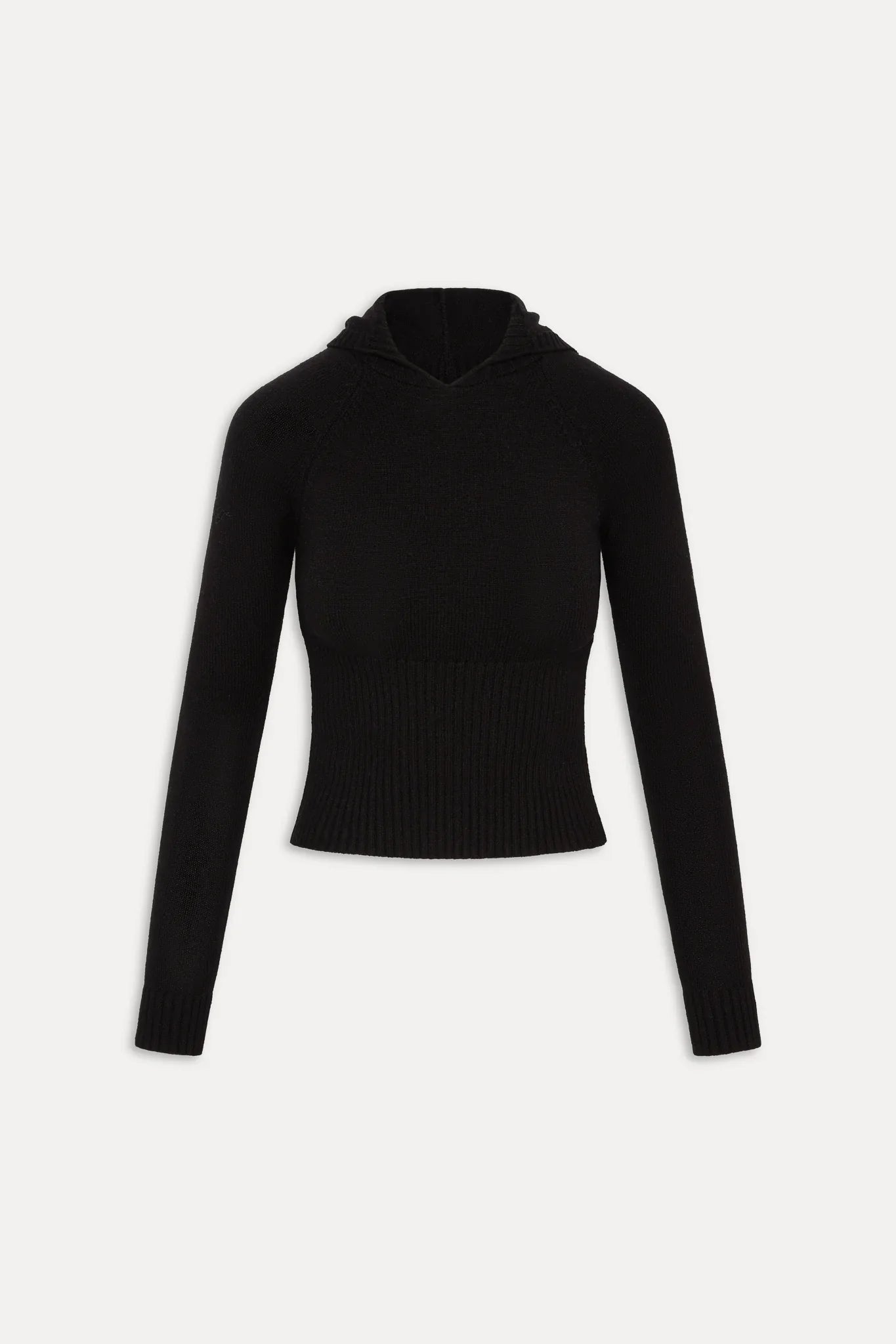 Hazel Knit Hoodie Black