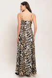 SAVAGE ELEGANCE ANIMAL PRINT MAXI DRESS