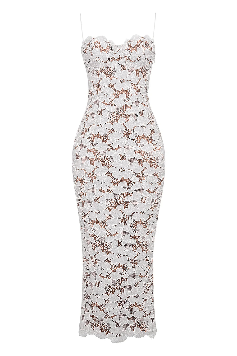 white floral embroidered maxi dress
