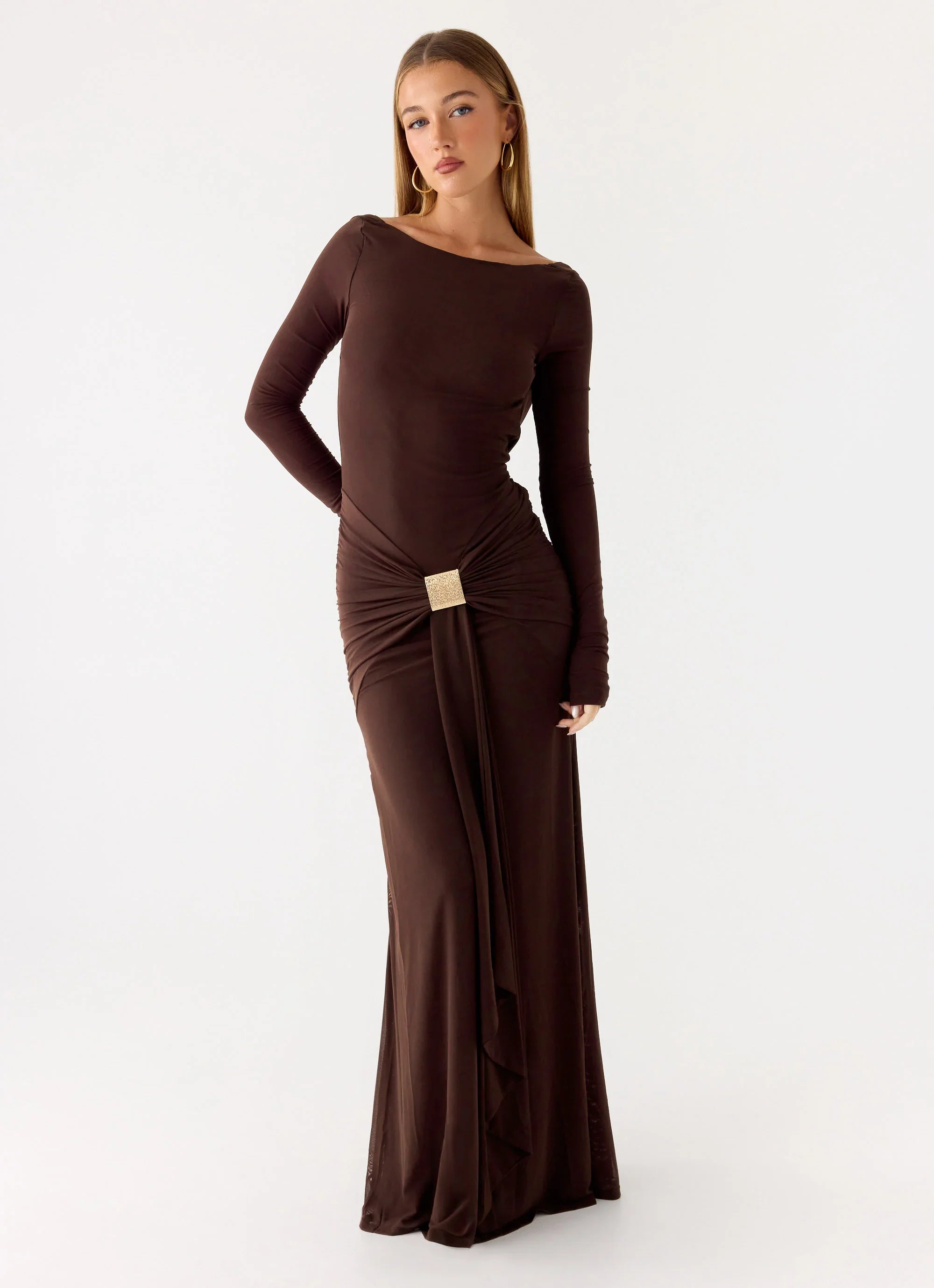 Dray Maxi Dress Chocolate