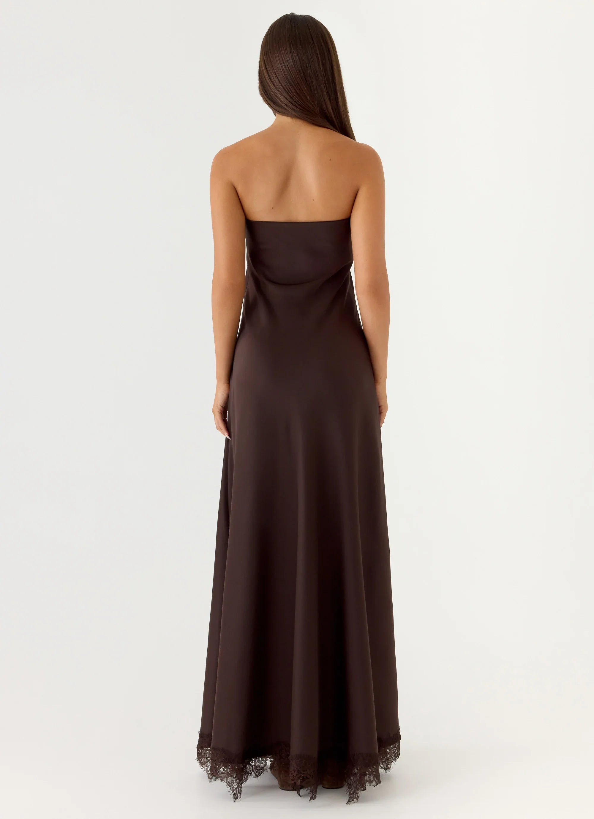 Kayleigh Strapless Maxi Dress Chocolate Torte