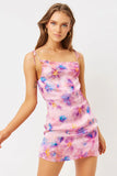 Margrette Silk Dress Watercolor Floral