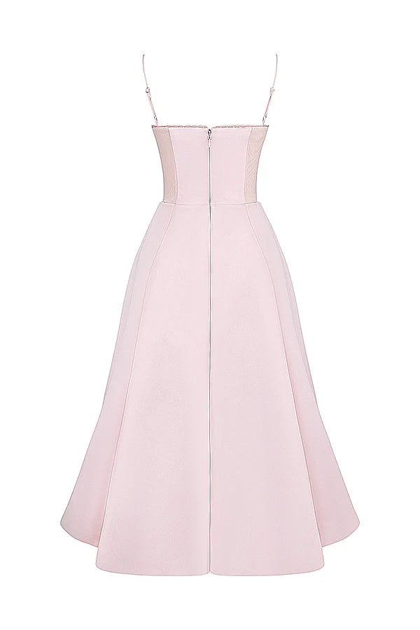 ballerina pink midi dress